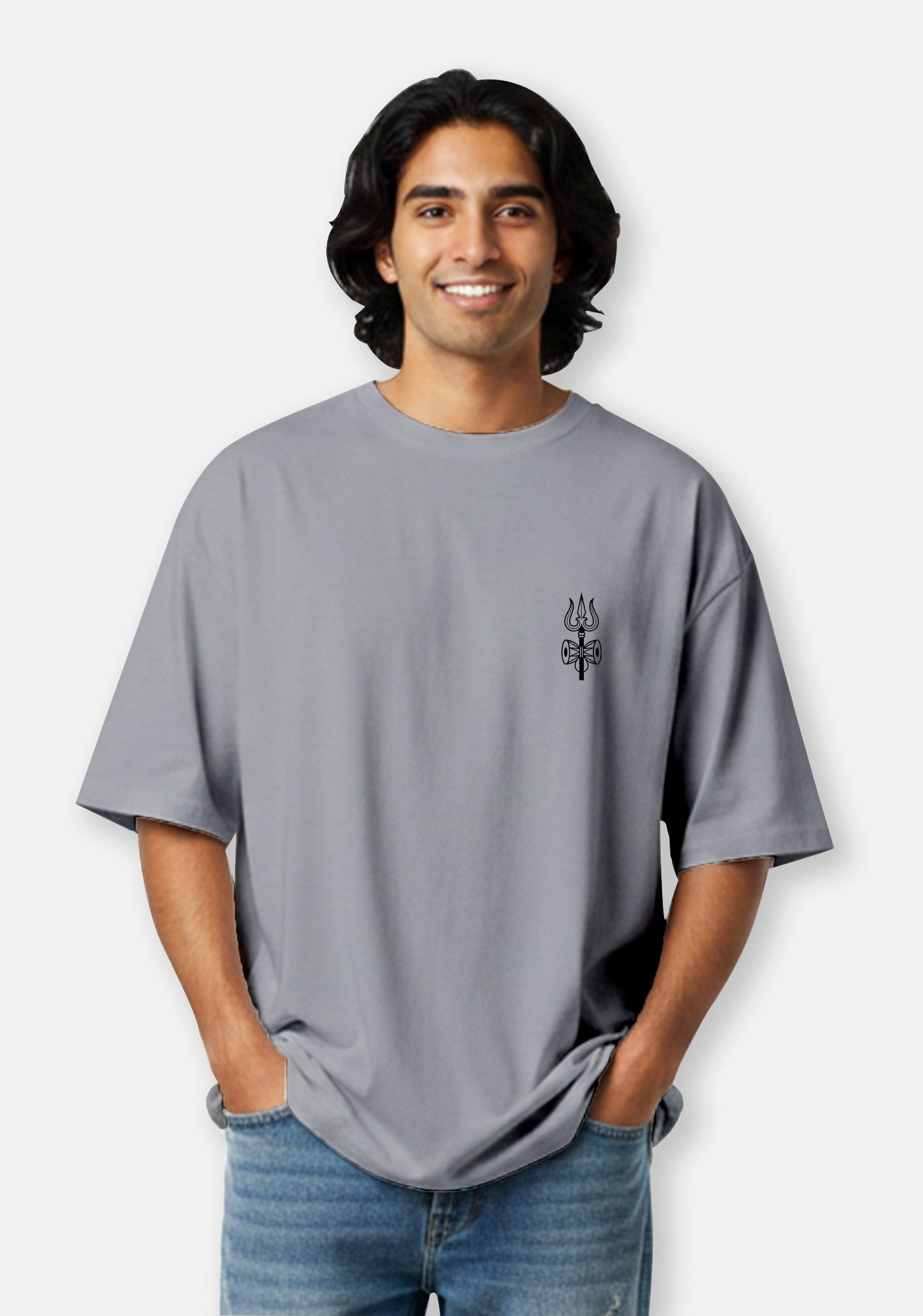 Shiva Trishul - Premium Oversized Bhakti T-shirt