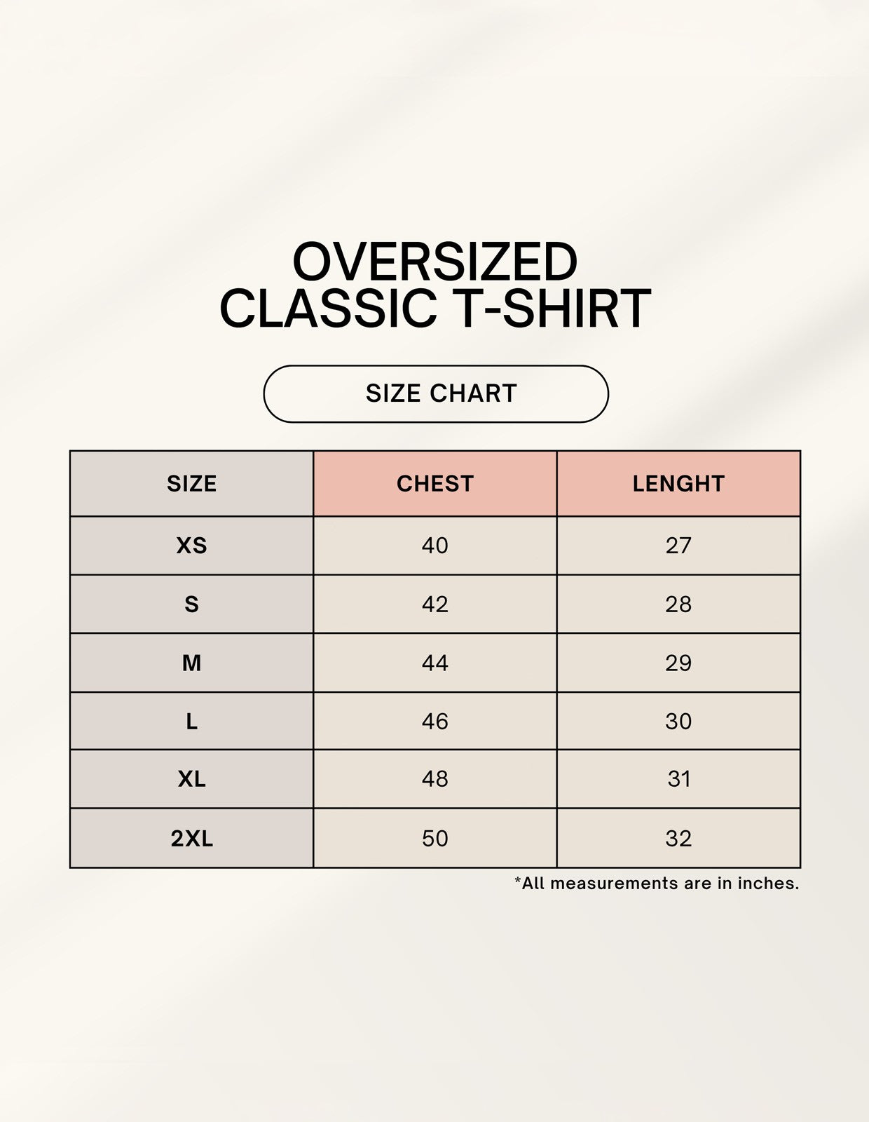 Color_Size Chart