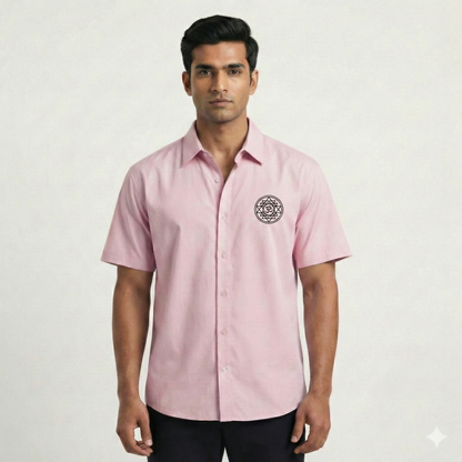 Om Sacred Geometry – Pocket Embroidered Oversized Shirt