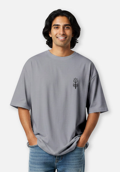 Shiva Trishul - Premium Oversized Bhakti T-shirt