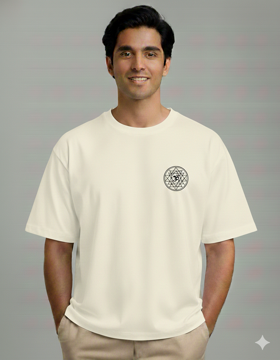 Om Sri Yantra – Premium Bhakti Oversized T-Shirt
