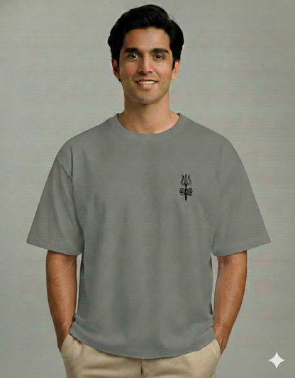 Shiva Trishul - Premium Oversized Bhakti T-shirt
