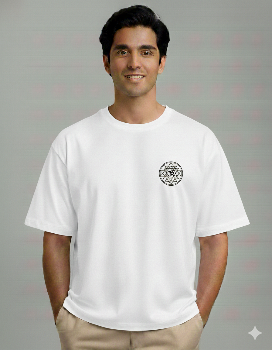 Om Sri Yantra – Premium Bhakti Oversized T-Shirt