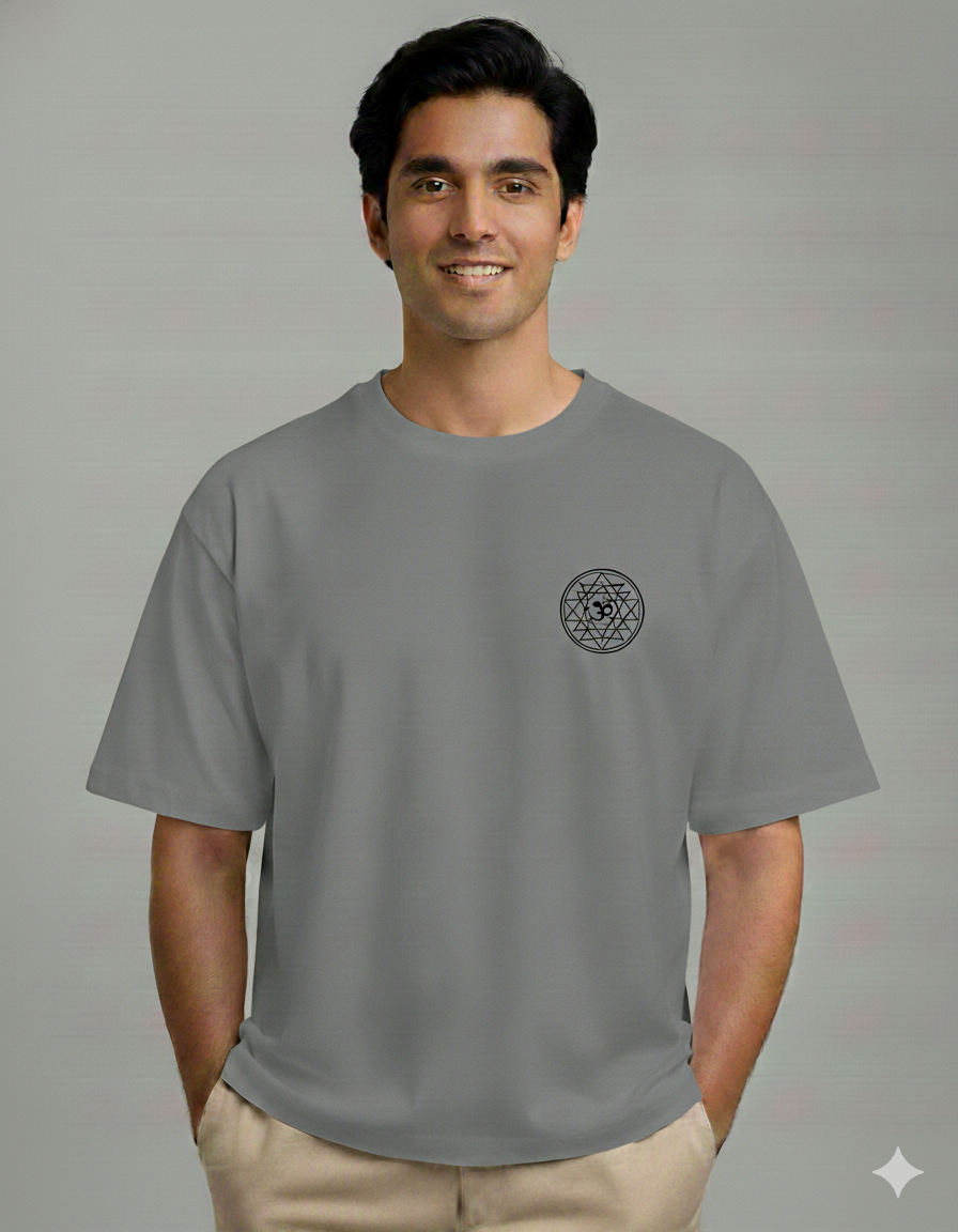 Om Sri Yantra – Premium Bhakti Oversized T-Shirt