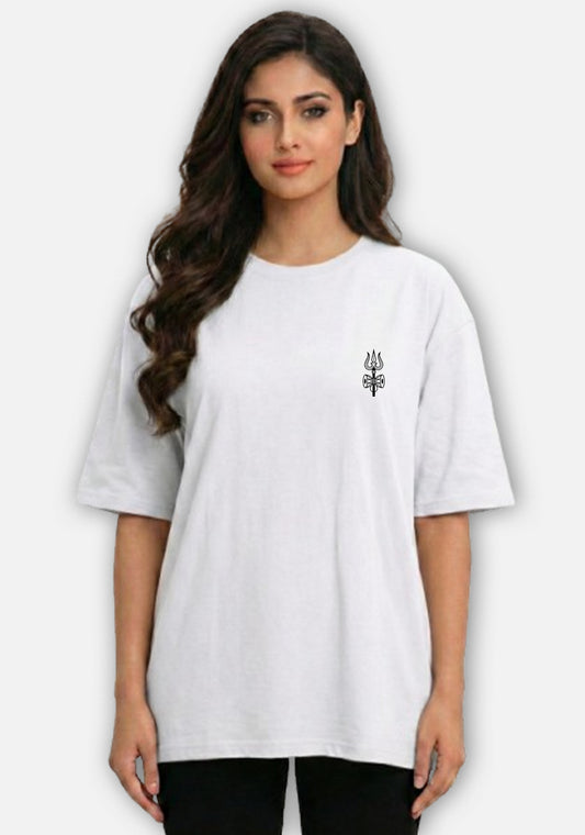 Shiva Trishul - Premium Oversized Bhakti T-shirt Women