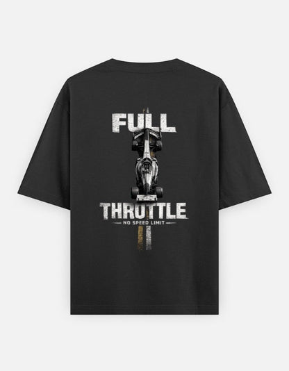 Print 999 black oversized cotton t-shirt featuring a bold motorsport graphic of a race car on the back