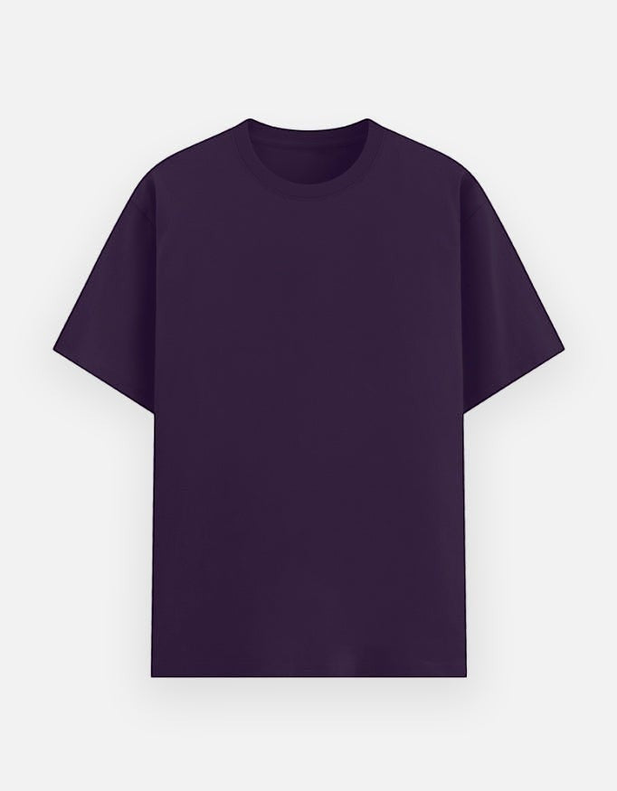Print 999 premium dark purple unisex t-shirt in a relaxed 180 GSM poly-cotton blend with a smooth silicon-washed finish.