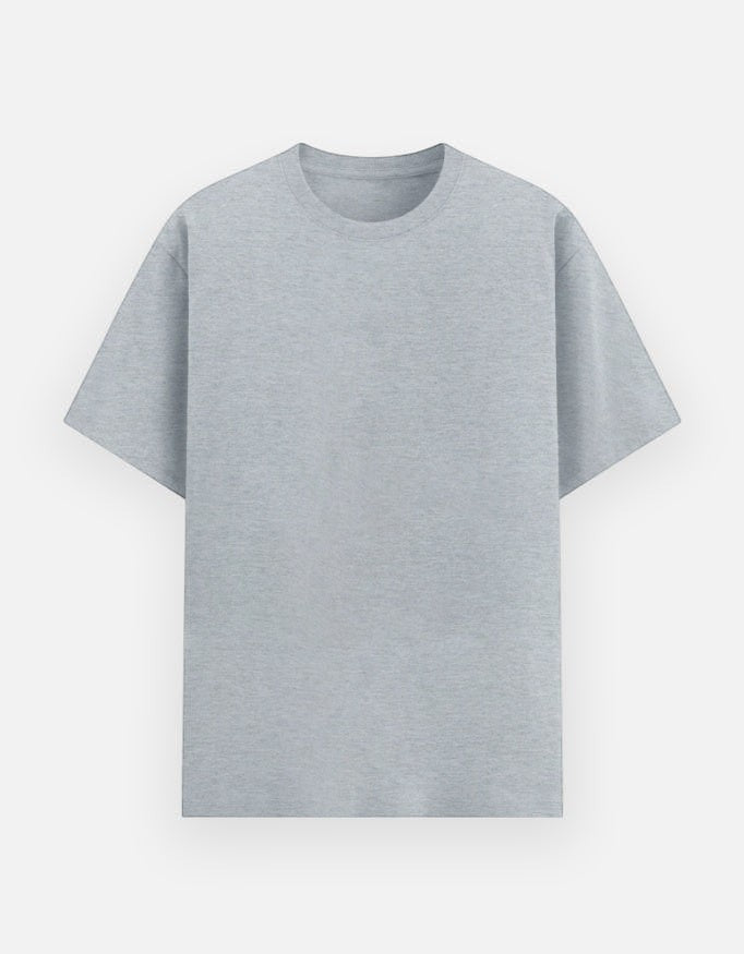 Print 999 grey unisex t-shirt in 180 GSM poly-cotton blend with a relaxed fit and smooth silicon-washed finish.