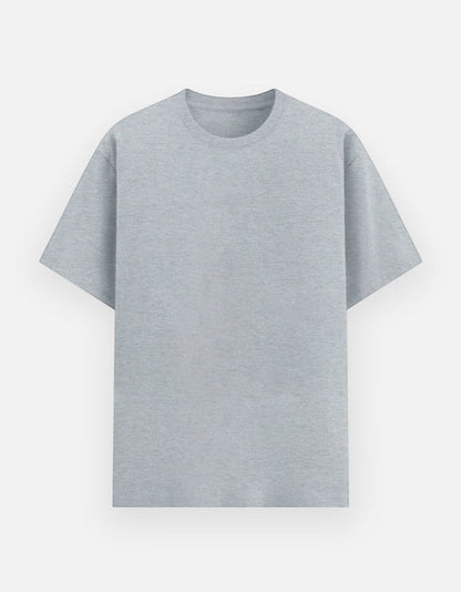 Print 999 grey unisex t-shirt in 180 GSM poly-cotton blend with a relaxed fit and smooth silicon-washed finish.