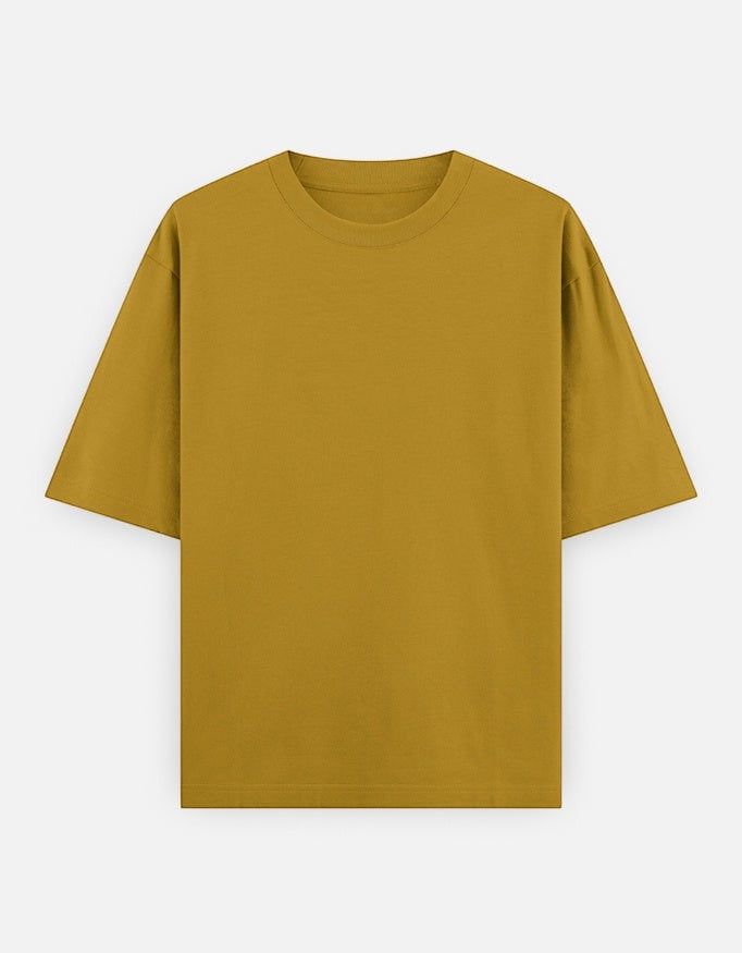 Print 999 mustard yellow heavyweight cotton oversized t-shirt with a relaxed slouchy fit and crew neckline.