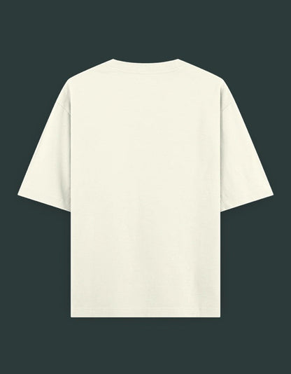 Print 999 off-white oversized heavyweight cotton t-shirt, back view showing clean minimalist design.
