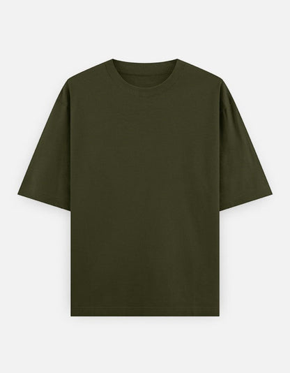 Print 999 olive green heavyweight cotton oversized t-shirt with drop shoulders and a classic crew neck design.