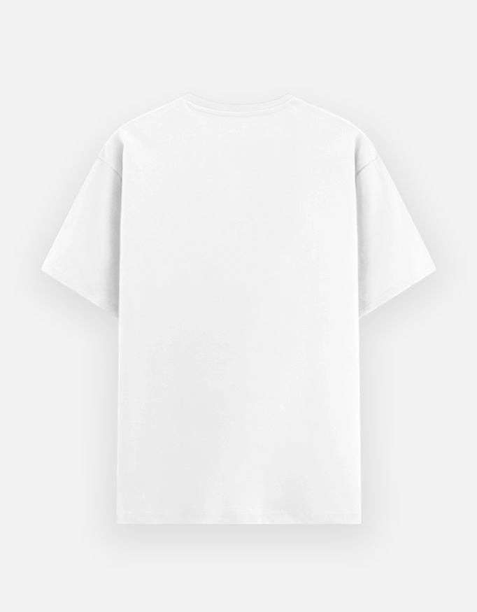 Print 999 white crewneck short sleeve t-shirt in a relaxed unisex fit made from soft 100% cotton, back view