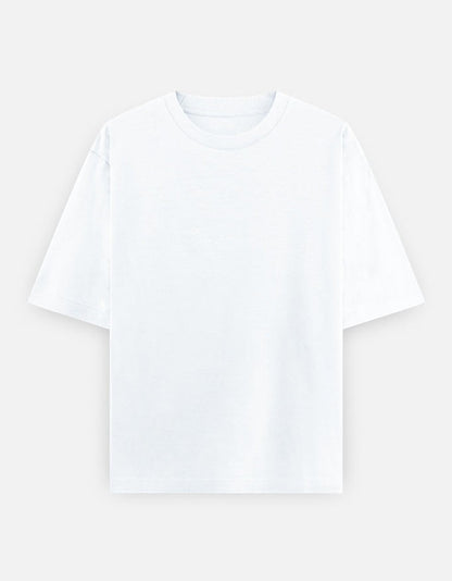Print 999 white heavyweight 100% cotton unisex oversized t-shirt with a slouchy fit and drop sleeves.