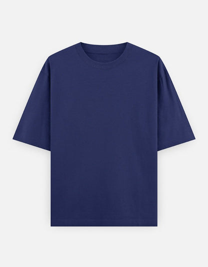 Print 999 navy blue oversized heavyweight cotton biker t-shirt with a relaxed drop-shoulder fit