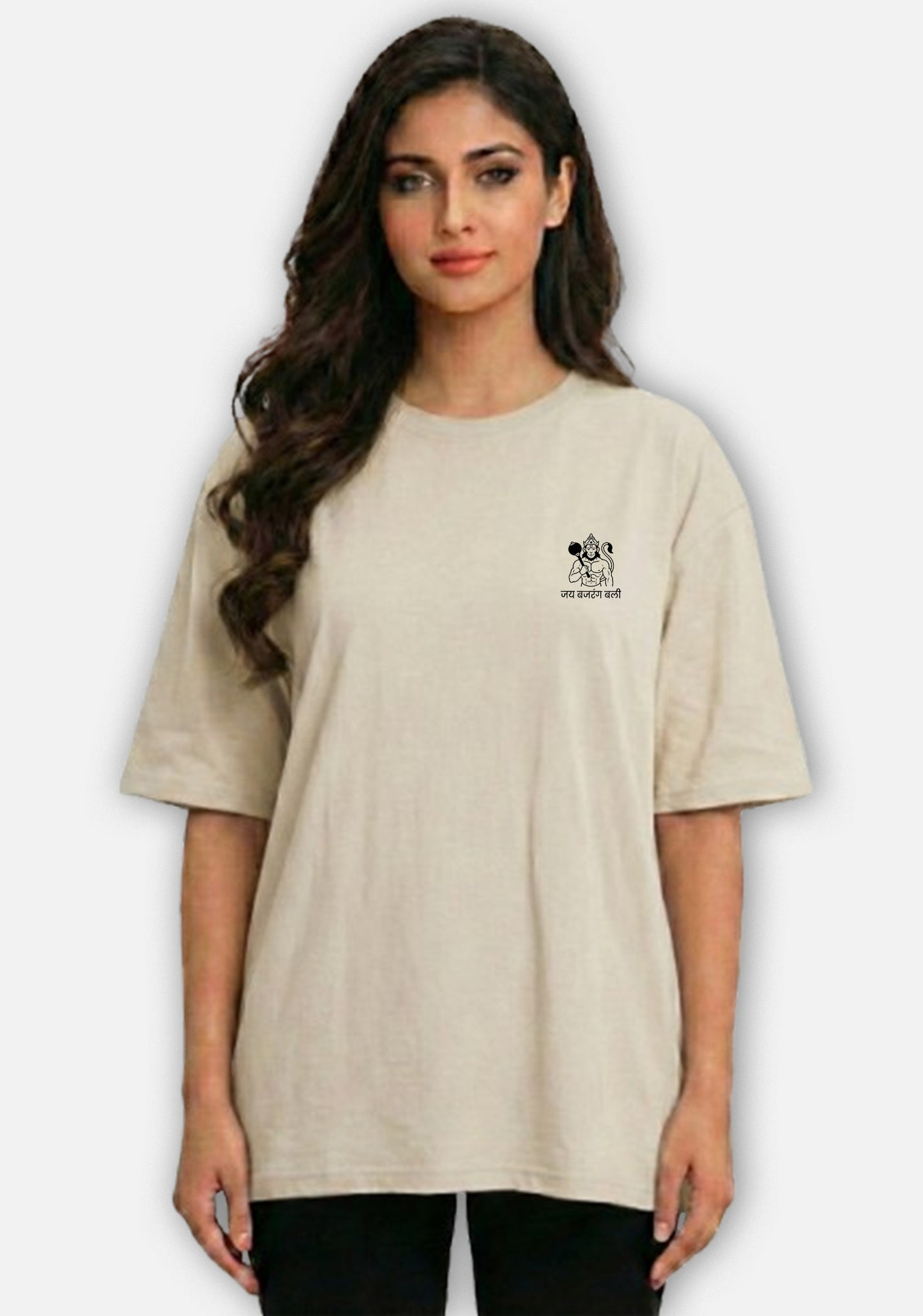 Hanuman Ji - Premium Bhakti Oversized T-Shirt Women