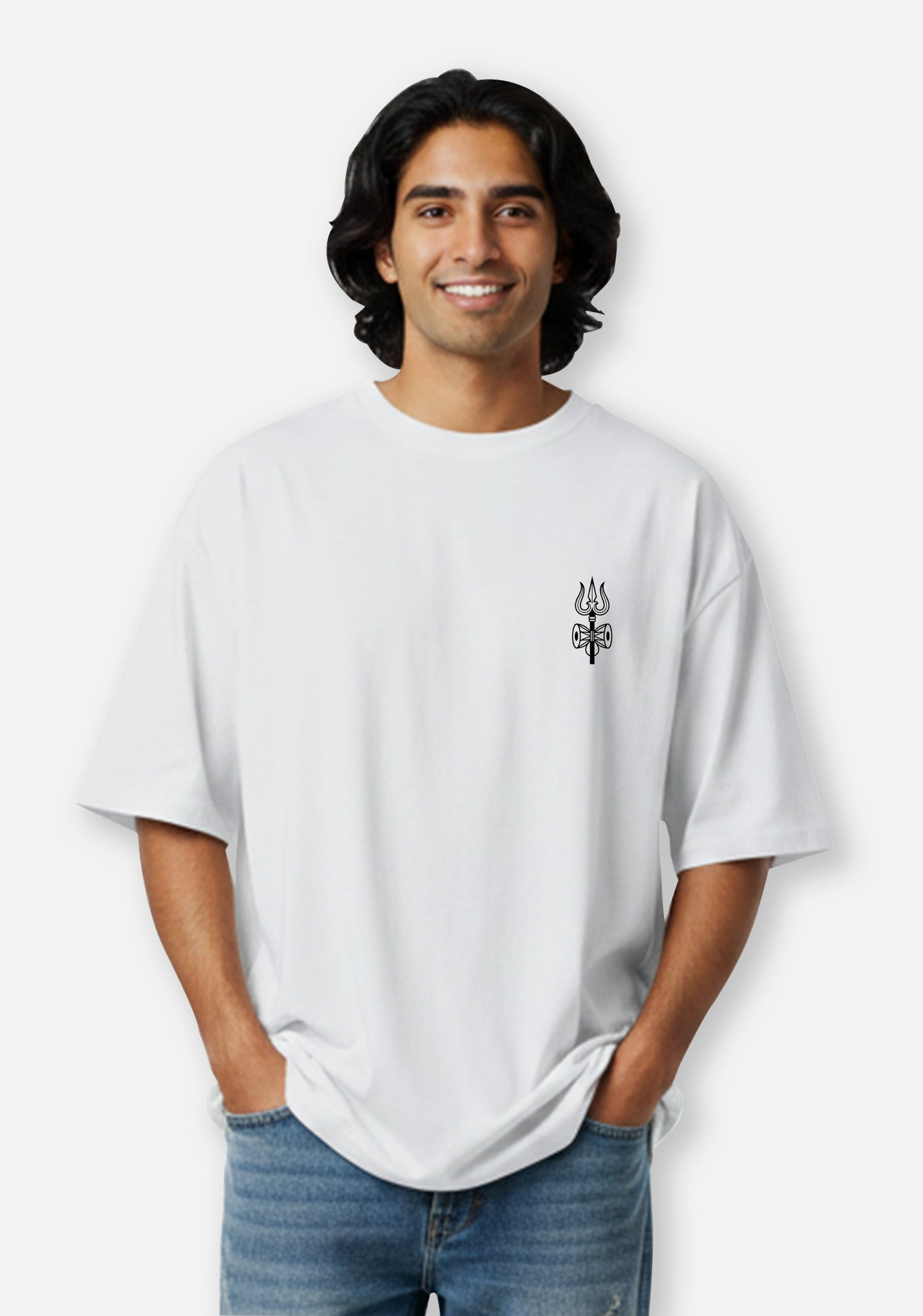 Shiva Trishul - Premium Oversized Bhakti T-shirt